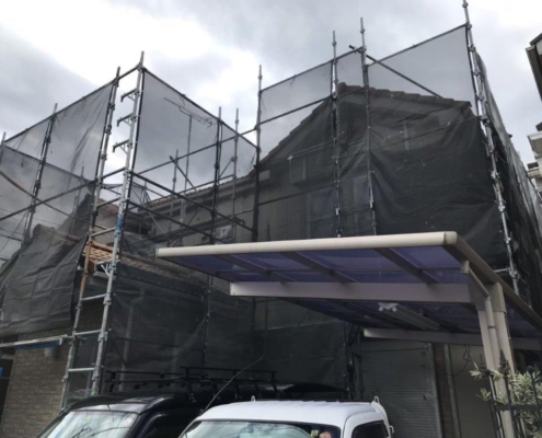 足場・メッシュシートの設置工事